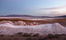 Owens Lake in California all dried up