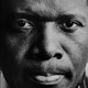 Tight portrait of Poitier's face