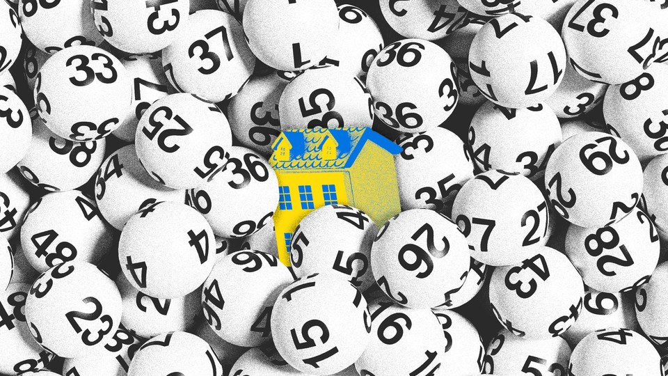 A house amidst lottery balls