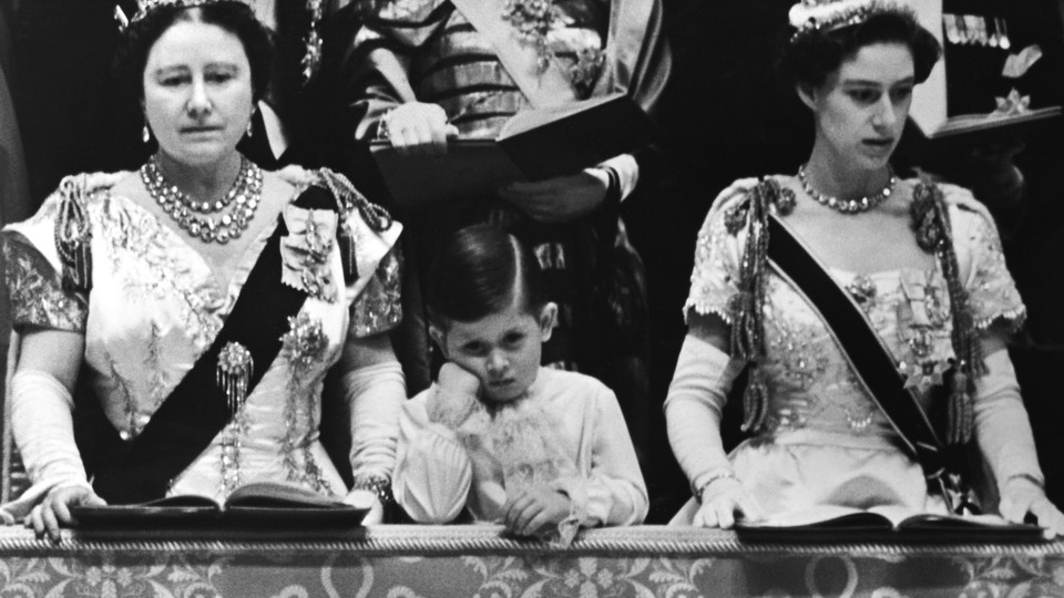 Prince Charles looking bored at the 1953 coronation of his mother, Queen Elizabeth II.