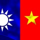 Graphic featuring Taiwanese and Chinese flags