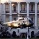 Marine One in flight outside the White House