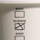 Starbucks cup with the bathroom option checked off