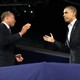 Deval Patrick and Barack Obama prepare to high-five.