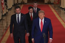 J. D. Vance, Marco Rubio, Pete Hegseth, and Donald Trump