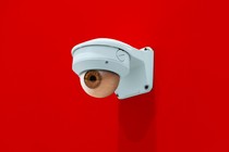 An illustration shows what appears to be a mounted camera on a red field, but in place of the lens is a human eyeball.