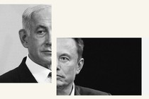 Photos of Netanyahu and Musk
