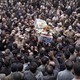 Mourners carry the coffin of an Iranian Revolutionary Guard Corps soldier killed in Syria in 2015.