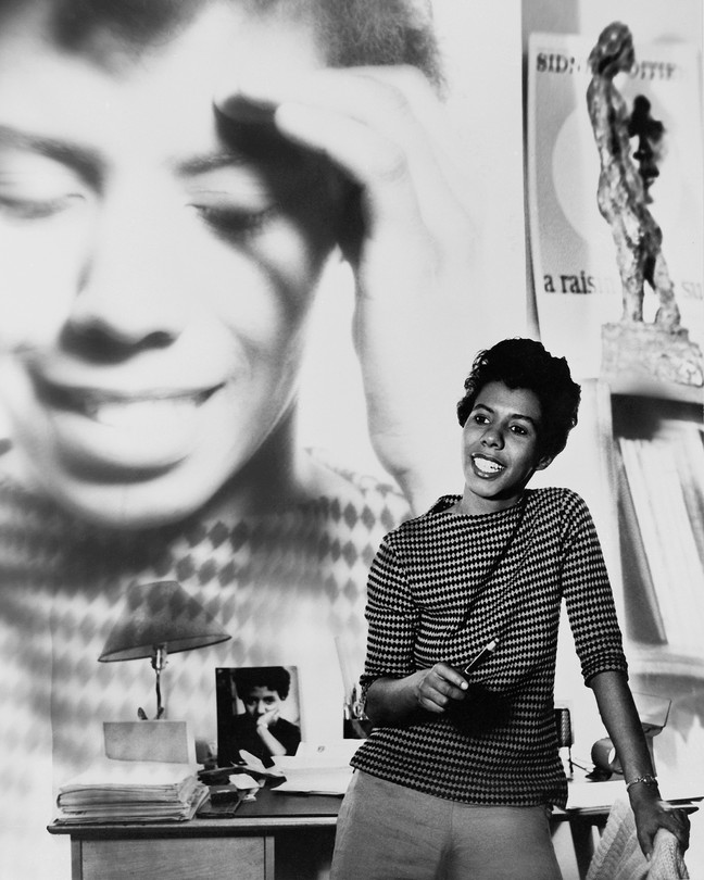 Lorraine Hansberry pictured in her apartment in New York City