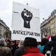 Protesters attend a demonstration against police brutality and racism in Paris in 2017.