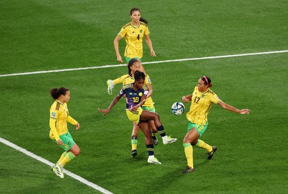 Colombia’s Linda Caicedo among four Jamaican players in a match at the Women's World Cup