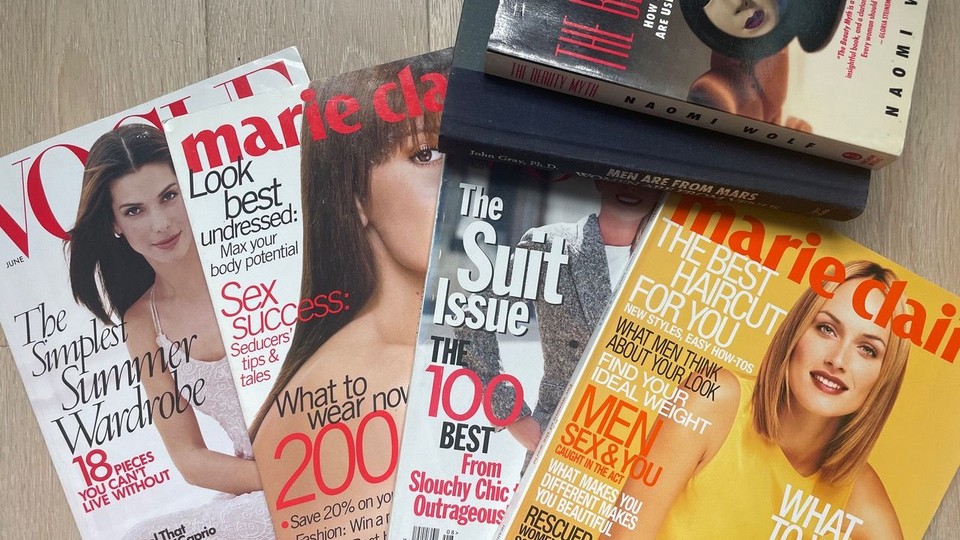 Beauty magazines and books for women from the 1990s. Courtesy of the author. 