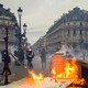 A photo of the aftermath of a protest in France