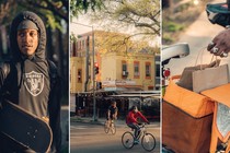 photos of food delivery workers