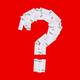 an illustration of coronavirus tests in the shape of a question mark.