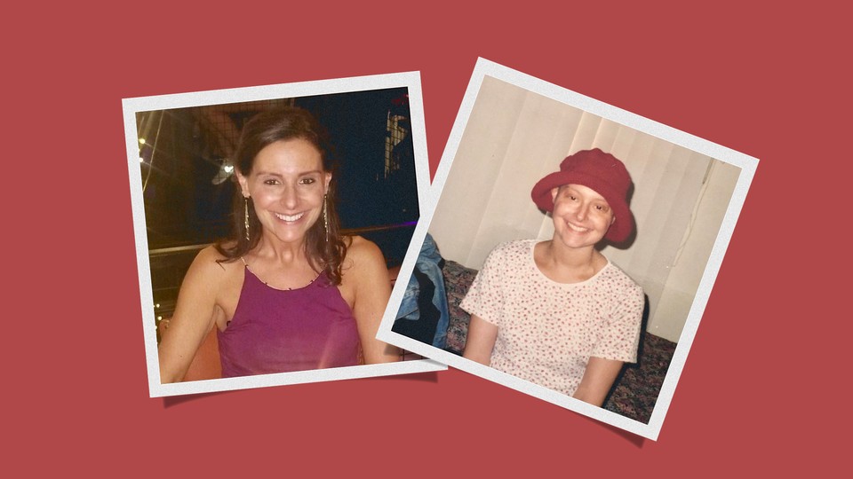 Holly Becker today (left) and in her 20s (right), when she had cancer