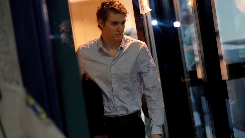 Brock Turner, the former Stanford swimmer convicted of sexually assaulting an unconscious woman, leaves the Santa Clara County Jail on September 2.
