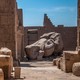 Crumbling ruins in a desert