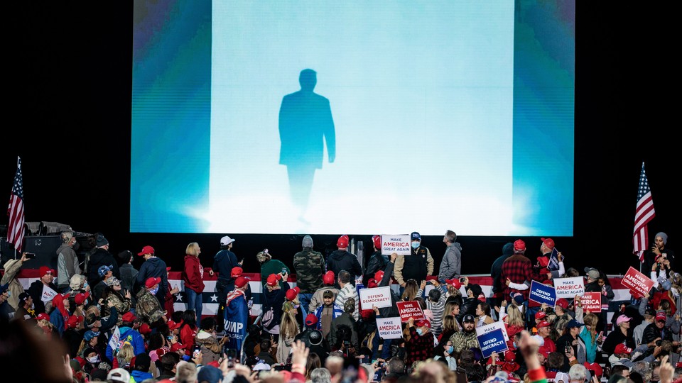 Donald Trump at a Republican National Committee rally in 2020