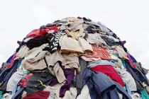 A mountain of clothes piled up