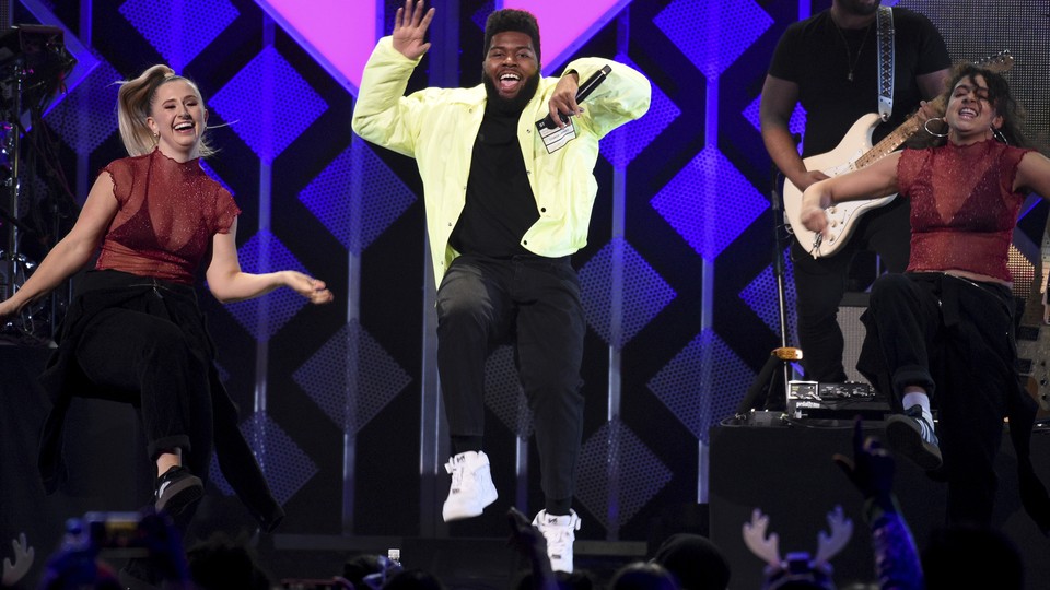 The singer-songwriter Khalid performs at Z100's iHeartRadio Jingle Ball at Madison Square Garden on Friday, December 7, 2018, in New York.