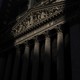 New York Stock Exchange shrouded in shadows