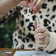 a woman uses a coronavirus test