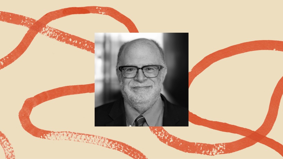 A black-and-white photo of Adam Posen bordered by an illustration