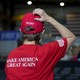 person with MAGA tshirt and hat