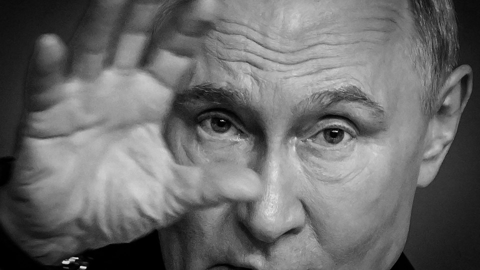 Close-up picture of Putin