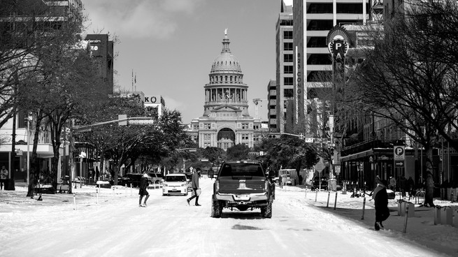 Texas in ice and snow
