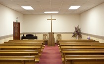 Empty Christian church