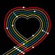 A heart made out of schematic subway lines