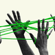 Illustration of hands united by a web of threads