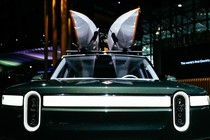 Rivian RT1 is on display during the New York International Auto Show on April 17, 2019