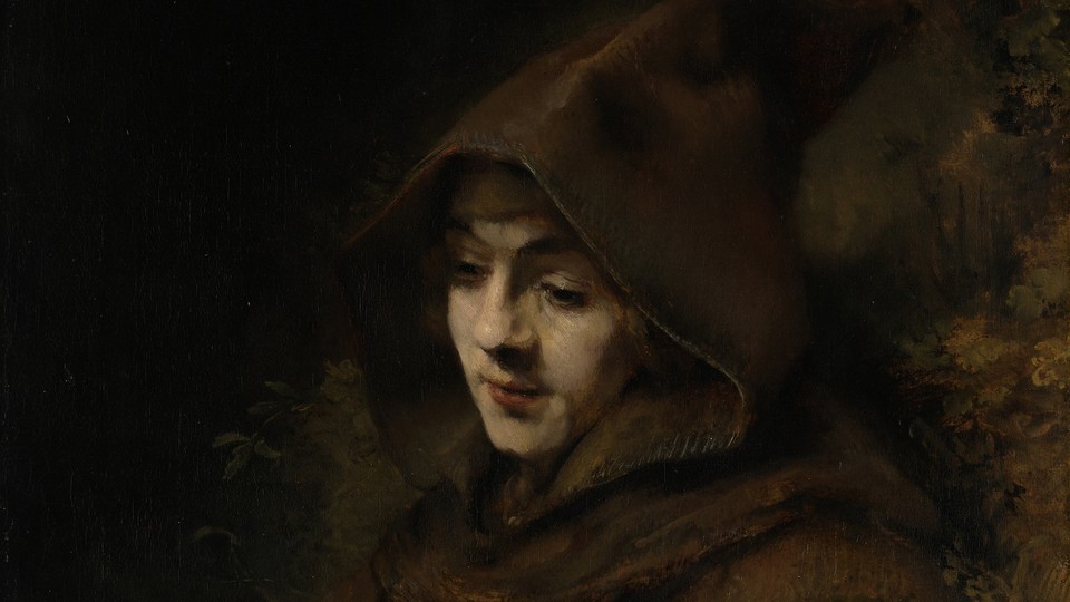 A Rembrandt painting of his son Titus in monk's habit