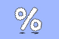 A floating percentage sign