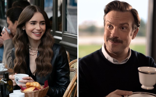 Pictures of Emily Cooper and Ted Lasso