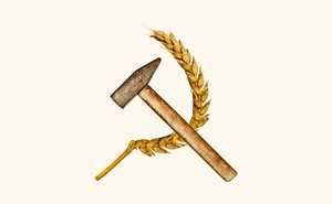 Illustration of a hammer and sickle