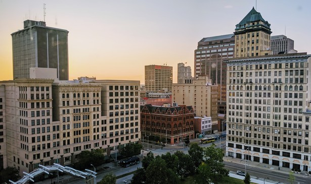 Overlooking downtown Dayton this autumn