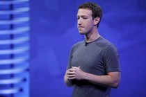 Mark Zuckerberg speaks on stage during the Facebook F8 conference in San Francisco, in 2016. 