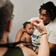 Doctor Nola Jean Ernest talks with Shaquanta Alfrod as she holds her son Yuri, 1, at the doctor's office in Enterprise, Alabama, on September 12, 2025.