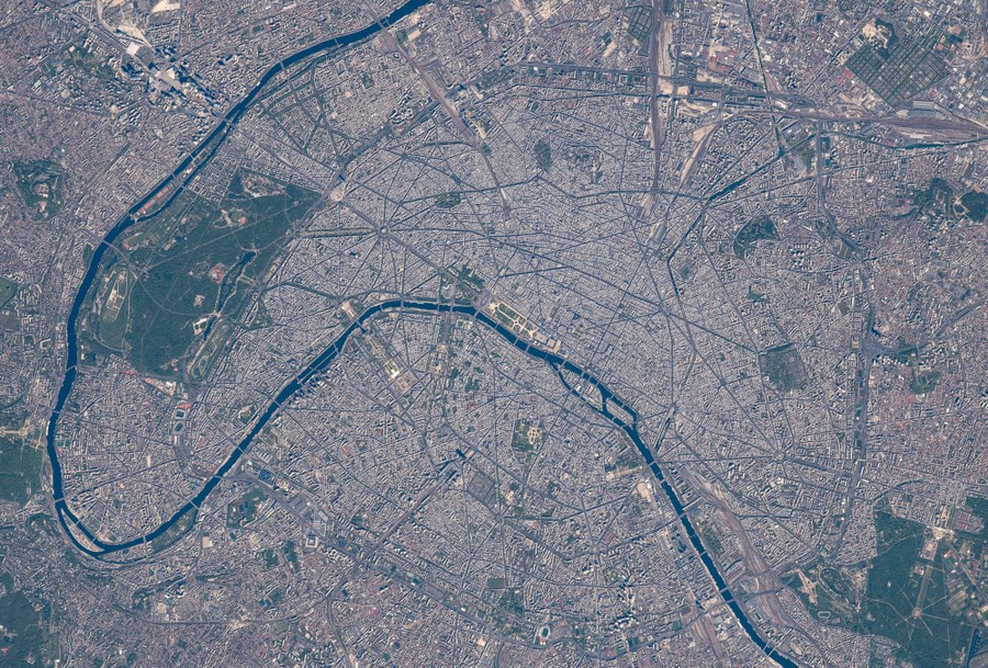 Paris, seen from high above.