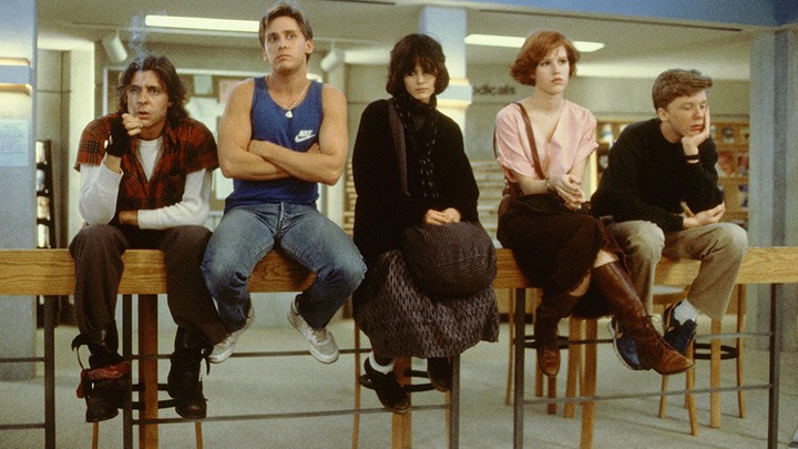 The five main characters of 'The Breakfast Club'