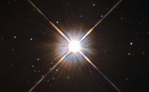 A bright and shiny Proxima Centauri, as seen through the Hubble Space Telescope