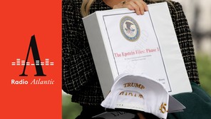 Image showing a binder that reads "The Epstein Files: Phase 1"