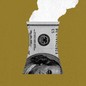 A $100 bill in the shape of a nuclear smokestack