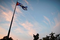 A Cuban flag in Havana