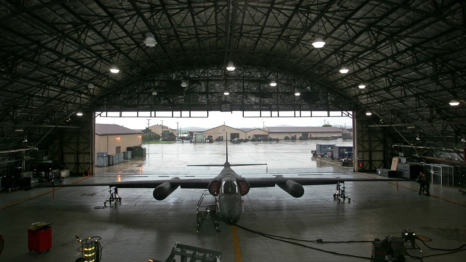 A U-2 plane at an airbase in South Korea