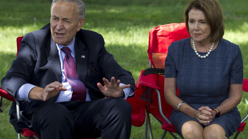Democratic leaders Chuck Schumer and Nancy Pelosi